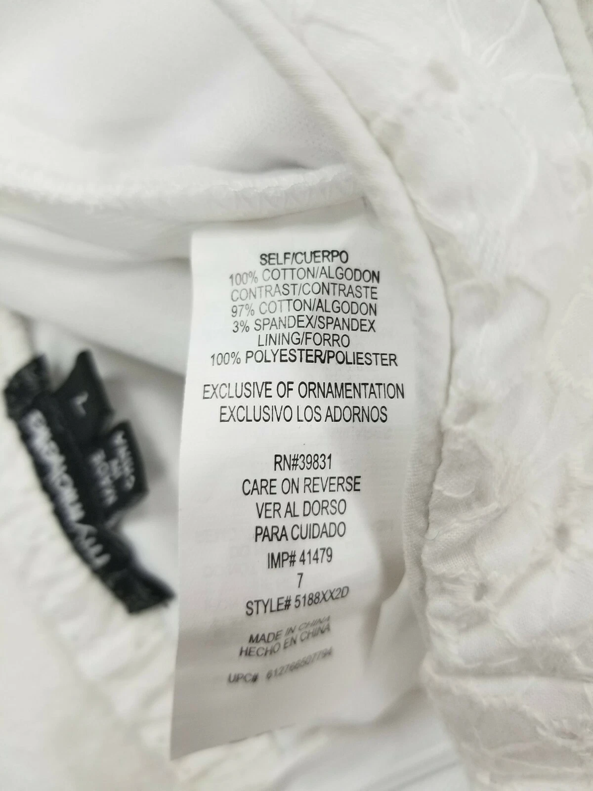 VALENTINO Abito senza spalline My Michelle adatto cintura svasata Sweetheart taglia 7 coppe imbottito bianco