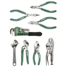 MINI MasterForce 8-pc Mini Pliers Set Linesman, Diagonal, Needle, Locking, Pipe