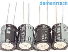 4x Nichicon HV 1000uF 6.3V radial capacitors caps 105C 10x13mm Low-ESR Impedance