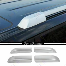 For 4Runner 2010+ Matte Silver Car Roof Cargo Rack End Cap Protection Cover Trim