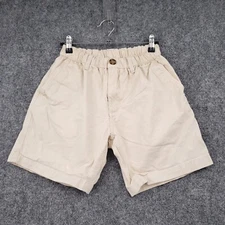 Chubbies Shorts S Small Mens Beige Bermuda Elastic Waist Pull On Flat Front