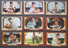COMPLETE 1955 Bowman Milwaukee Braves TEAM SET - $1785.00 - Hank Aaron, Mathews