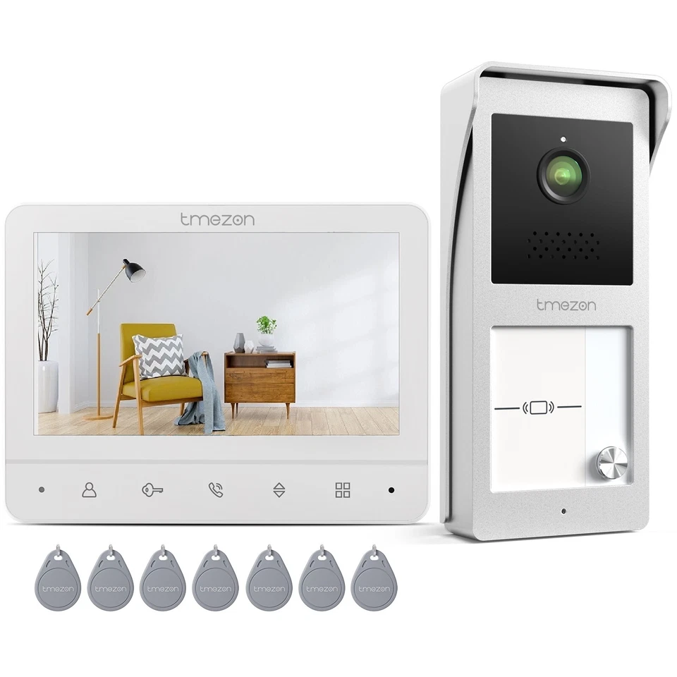 4-Flat Door Entry Intercom System with HD Camera & IR Night Vision RFID Cards - Image 4 of 4