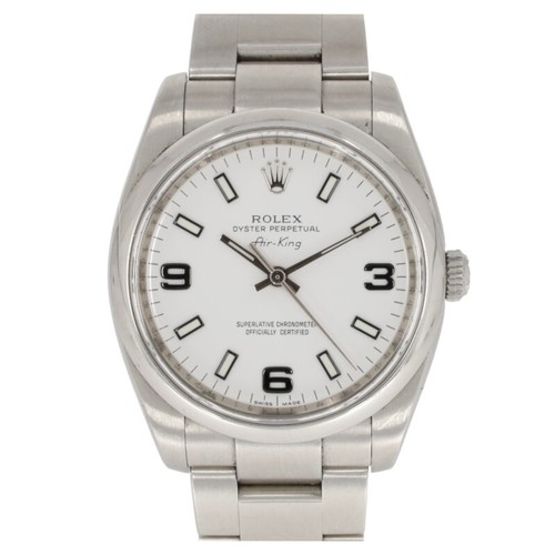 Preowned Rolex Air-king White Dial 114200