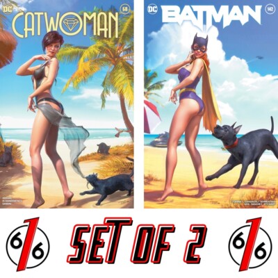   CATWOMAN & BATGIRL TIAGO DA SILVA 616 COPPERTONE Variant Set LTD 3000
