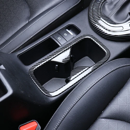 Kia Forte K3 2019-2024 Carbon Fiber ABS Interior Hood Trim Front Cup Holder - Foto 3 di 3