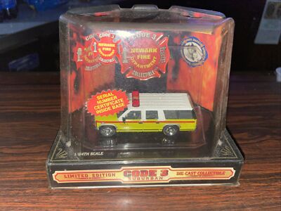 Code 3 Diecast GMC Suburban Newark Fire Department Collector