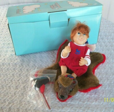 1994-Pat Kolesar - Mommy s Little Angels Doll - Cory w/Bearskin Rug & Toy - NIB