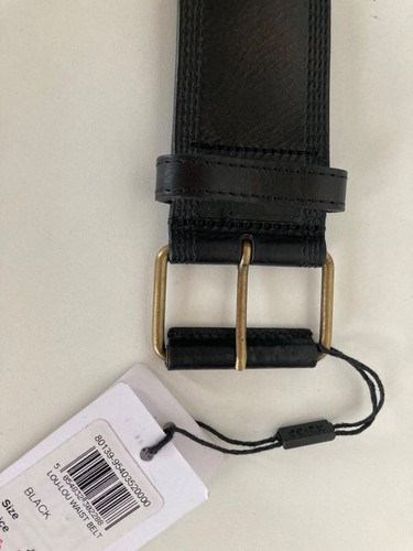 Cinturón ancho de cuero Reiss Lou-Lou negro talla XS - NUEVO CON ETIQUETAS - Imagen 12 de 14