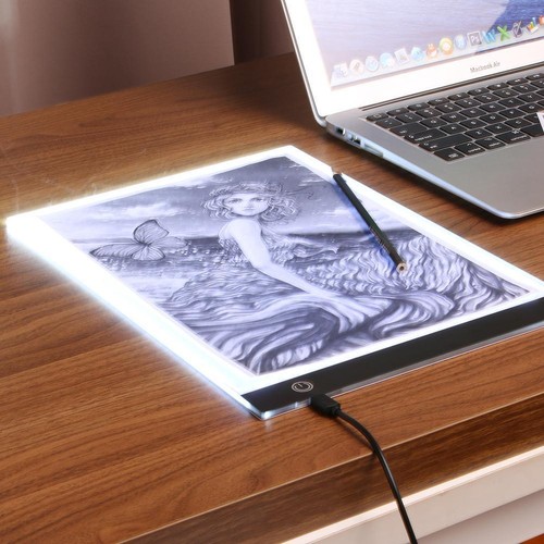 A4 Digital LED Graphics Tablet Art Stencil Drawing Board Light Box Portable Trac - Picture 1 of 7