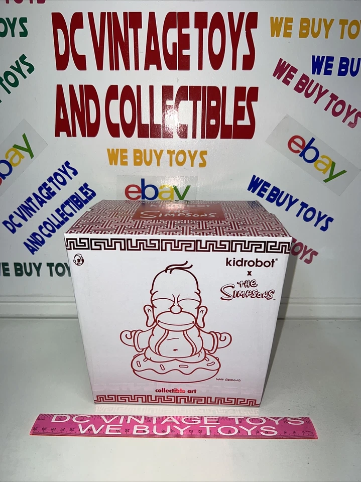 Figura Vinilo Kidrobot Los Simpson Homero Buda Bermilion Rojo 7" Totalmente Nueva Foto 3 de 4