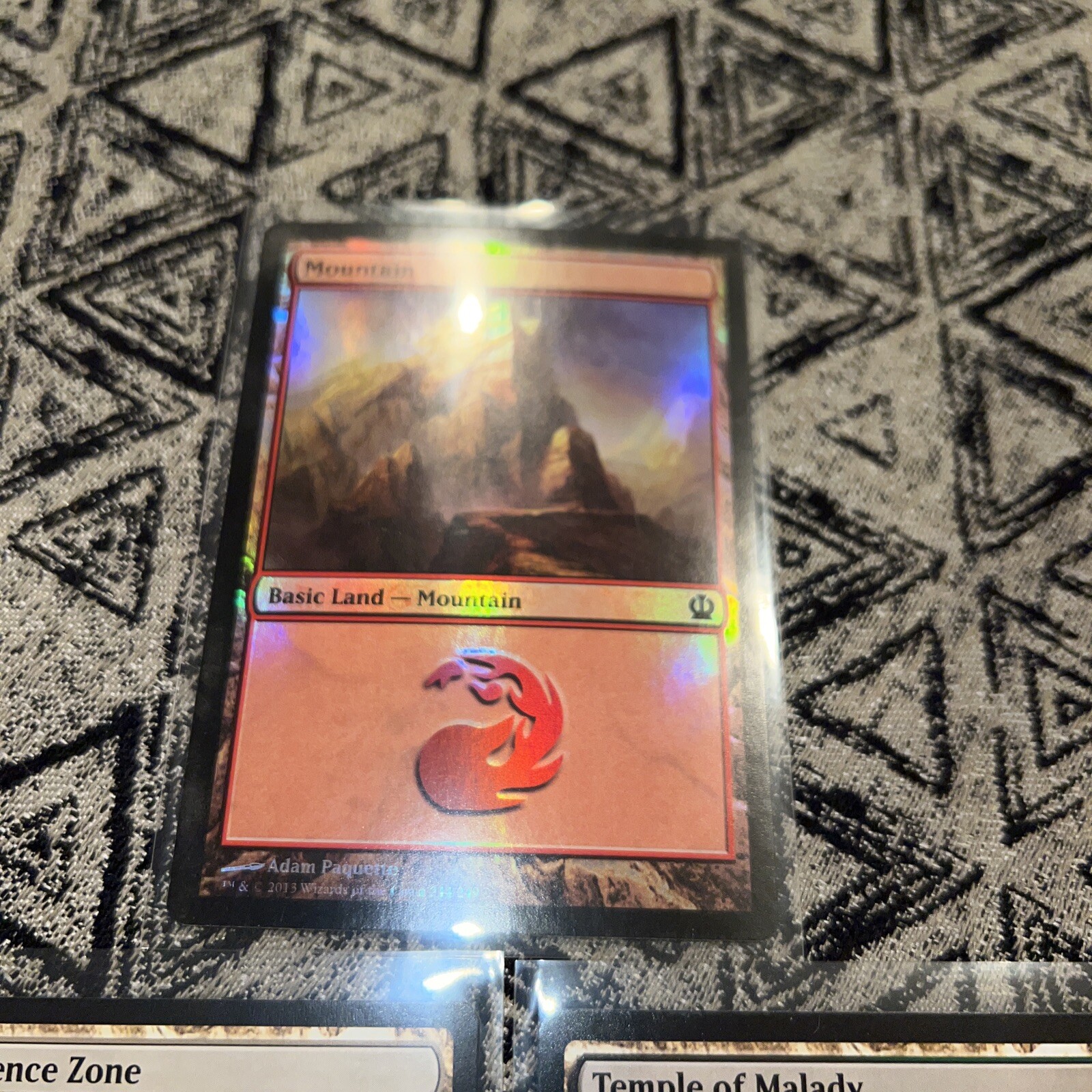 MTG land lot Foil Mountain, Temple Of Malady, Emergence Zone No