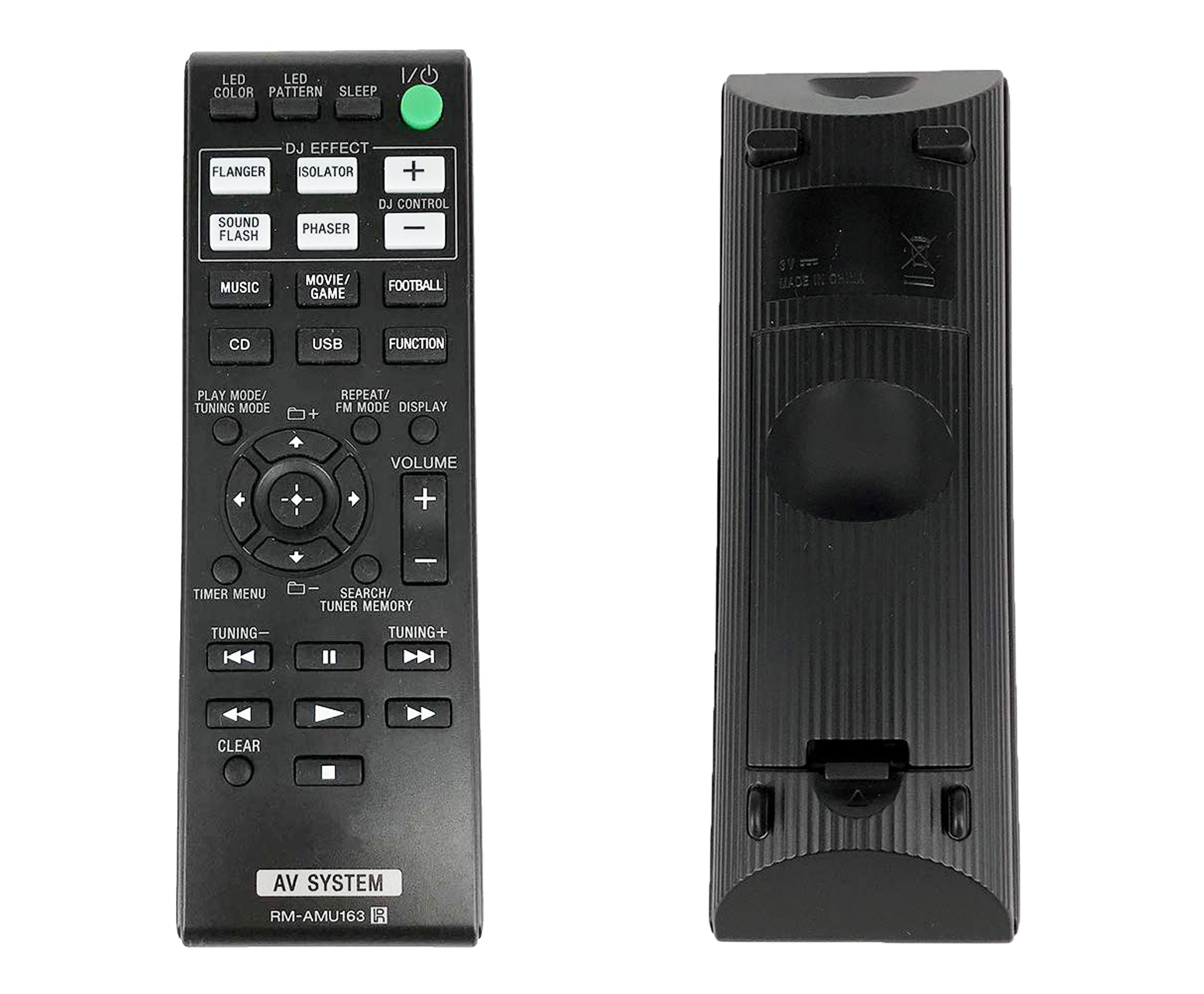 Replace Remote RM-AMU163 for SONY Bookshelf Audio System HCDGPX55, HCDGPX77