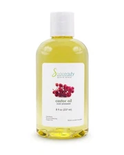 PURE PREMIUM USP GRADE CASTOR OIL COLD PRESSED NATURAL 8 OZ