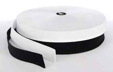 25mm / 1 inch Wide Flat Black or White Strong Woven Elastic Sewing Dressmaking