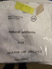 Medical MD Nursing Long Sleeve Scrubs Warmup Jacket XS G102 65 poly 35 cotton