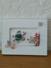 Sea Turtles Art On White Frame