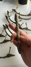 Amerock Brass Drawer Cabinet Handles Pulls Wheat Patina Lot Of 6