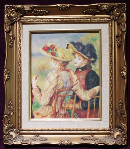 Set of 2 Framed Prints by Pierre Auguste Renoir, Vtg. Wooden Frames - Picture 3 of 5