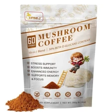 10 IN 1 Mushroom Coffee Organic New SERVINGS FREE SHIPPING SAME DAY 1/2/4 Pack