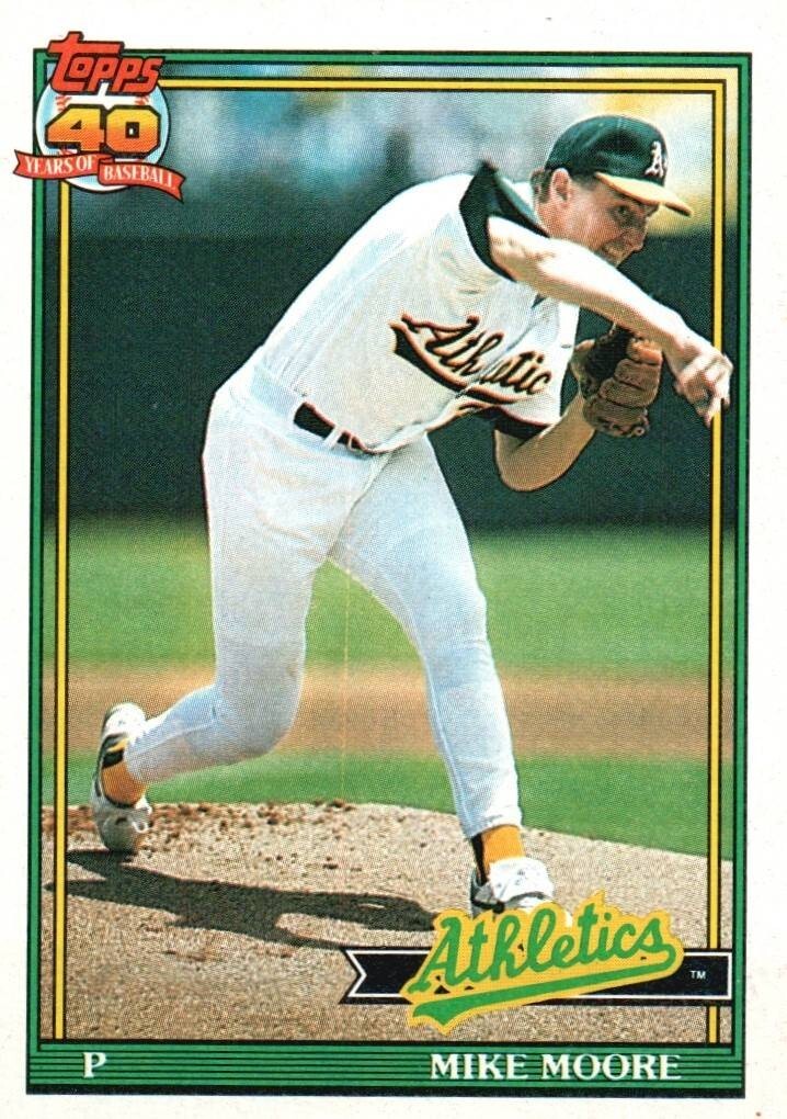 TOPPS 40 YEARS OF BASEBALL 1991 BASEBALL CARD 294 MIKE MOORE