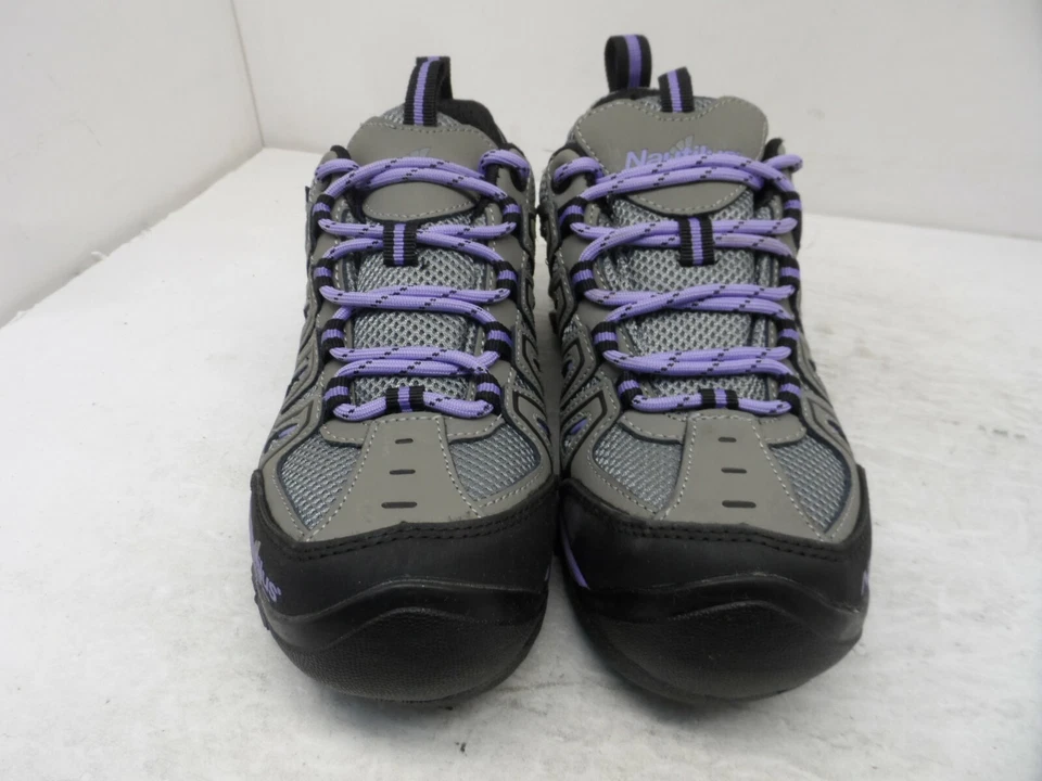 鹦鹉螺女式钢制鞋 EH 运动工作鞋 N2258 灰色/紫色 6M 码 — 第 2/4 张图片