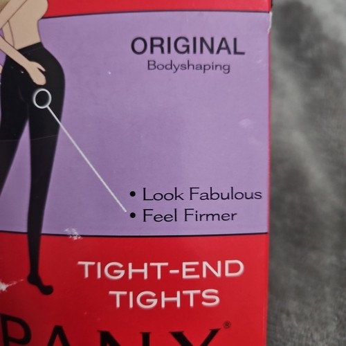 Spanx Original Tight End Tights Size C Black Opaque Leg Gusset Underwear - Picture 4 of 4