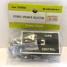 Vintage Radio Shack Stereo Speaker Selector Switch 270-045A Archer New NOS