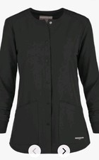 Skechers by Barco Scrubs Jacket Size 2X Black Stability Snap Warmup Lab Coat New