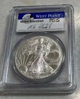 2015 (W) SILVER EAGLE PCGS MS69 FS MILES STANDISH STRUCK AT THE WEST POINT LABEL