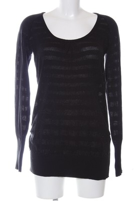 FRENCH CONNECTION Rundhalspullover Damen Pullover Gr. DE 36 schwarz Casual-Look