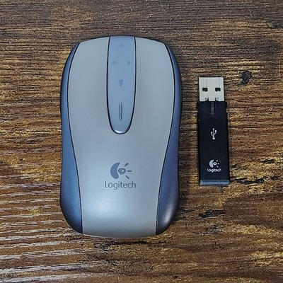 Logitech V500 Cordless Notebook Mouse   2.4GHz Wireless   Touch Scroll   Tested