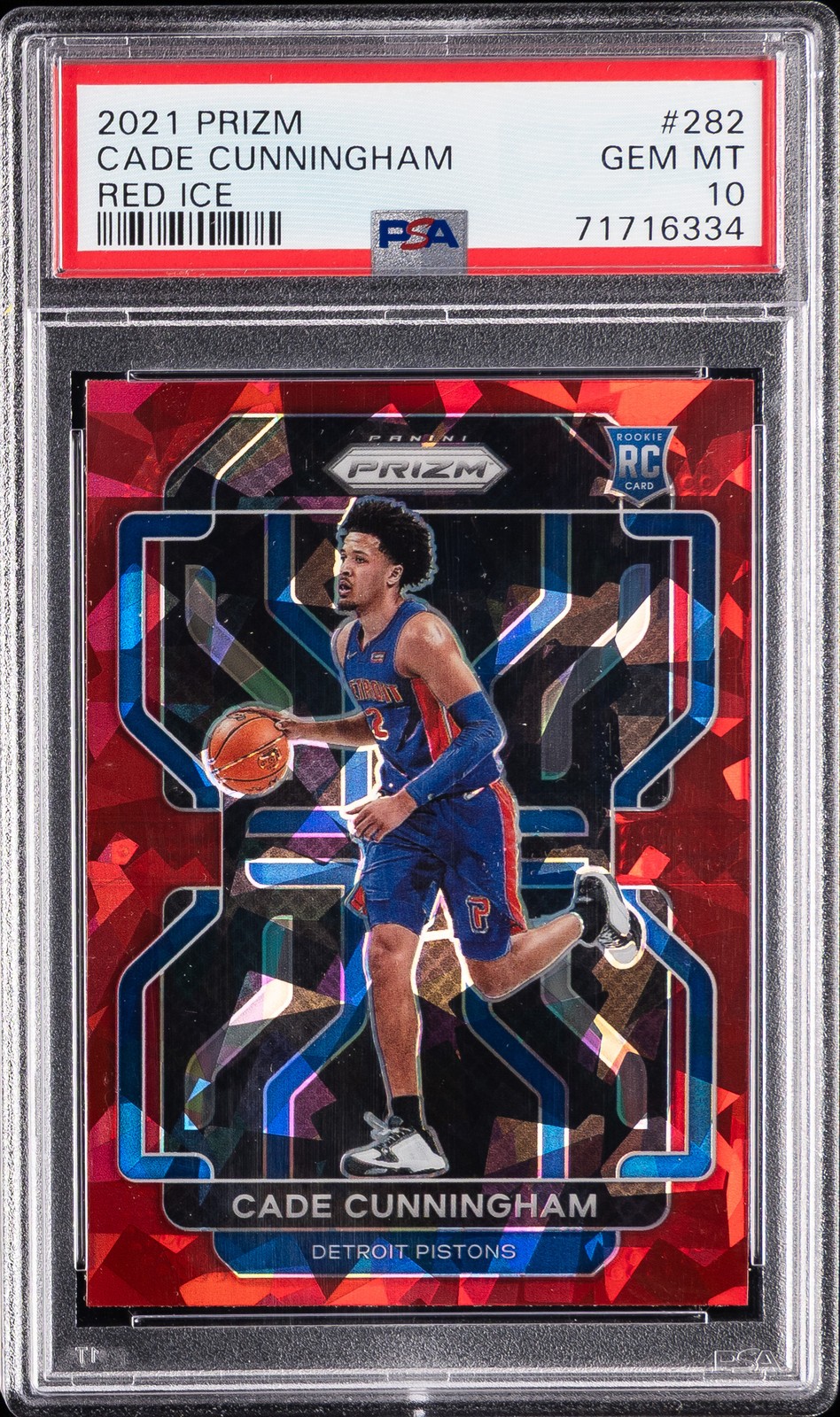 2021 PANINI PRIZM RED ICE #282 CADE CUNNINGHAM PSA 10
