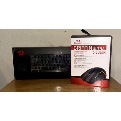 Redragon Gaming Keyboard & Griffin Ultra Wireless Mouse Combo RGB - Open box