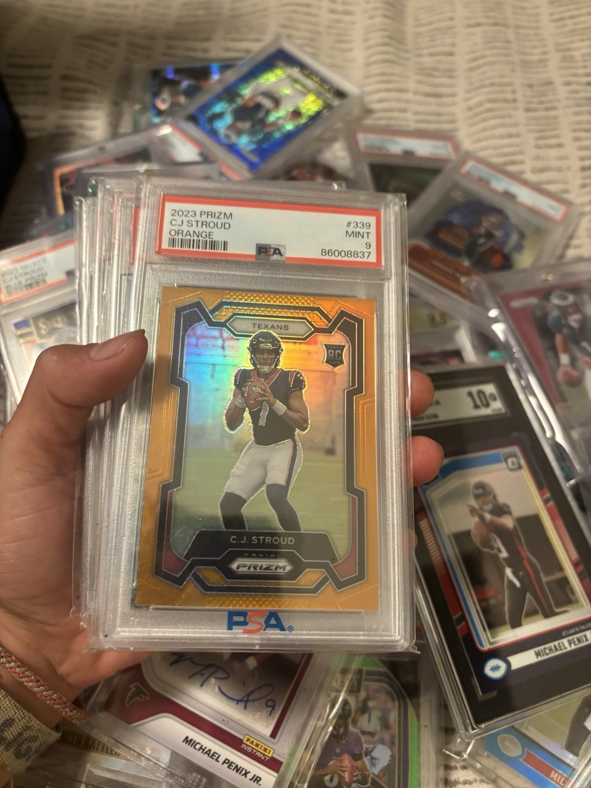 2023 Panini Prizm - Rookies C.J. Stroud #339 Orange Prizm /249 (RC)