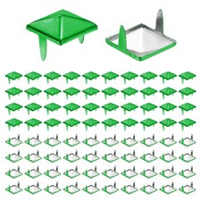 Square Pyramid Rivets 100pcs - 12mm Pyramid Studs for Leather Craft - Green 