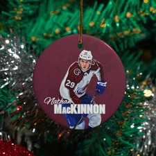 Nathan MacKinnon-Inspired 29 Ceramic Christmas Ornament - Colorado Fans Tribute