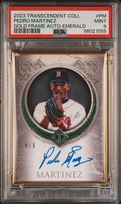 2023 Pedro Martinez Topps Transcendent Collection Emerald /5 Auto PSA 9