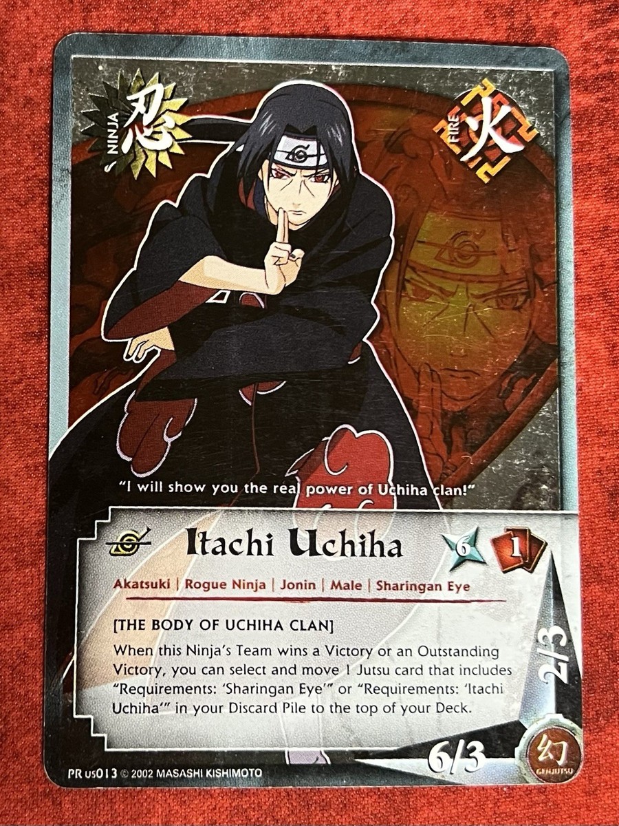 2002 Naruto CCG Itachi Uchiha The Body of Uchiha Clan PR 013 MP/HP