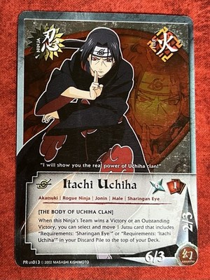 2002 Naruto CCG Itachi Uchiha The Body of Uchiha Clan PR 013 MP/HP