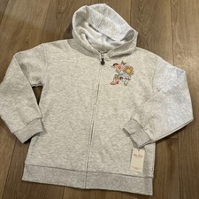 Lucky Brand Girls Full Zip Hoodie Oatmeal Heather Nature Western Size XL 16 NEW