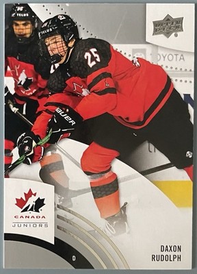 Daxon Rudolph RC 2025 Upper Deck Team Canada Juniors #60 2026 1st round prospect