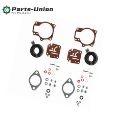 2 Carburetor Carb Rebuild Kit w Float For Johnson Evinrude 50 55 60 HP USA