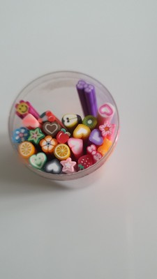 GS-Nails Fimo Stangen Nail-Art, 40 Stück, 4,5cm x 5mm, Gemischt