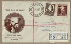 Australia 1948 Bodin 1/3d Bull 2/- Crocodile Registered FDC Cover