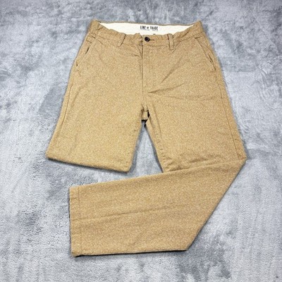 Line of Trade Pants Mens 32 x 32 The Officer Chino Heather Tan Trousers