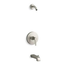 Kohler K-TLS97074-4-BN Pitch Tub Shower Trim Only Less Showerhead , BN