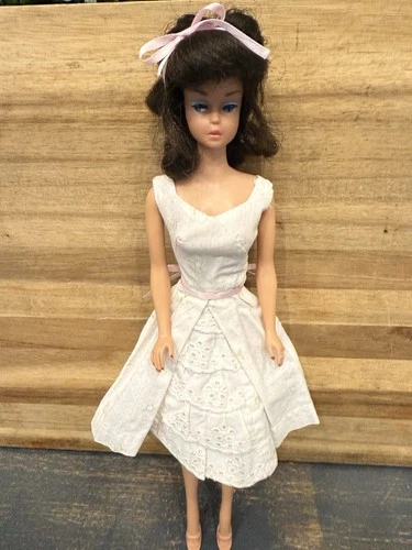 Vintage 1960s Fashion Queen Barbie TLC Please Read!! Dress & Wig