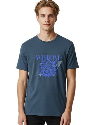 Wisdom Mens Graphic Tee,100% Cotton,Casual Summer Wear