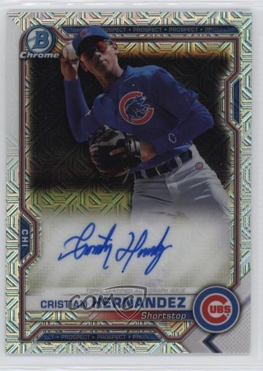 2021 Bowman Chrome Mega Box Chrome Mojo Cristian Hernandez #BCMA-CH Auto 19zn